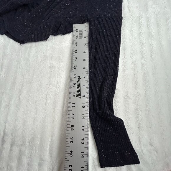 Anthropologie Postmark 9-H15 Stcl Orley Metallic Cowl Neck Ruffle Sweater XS/S - Picture 7 of 9